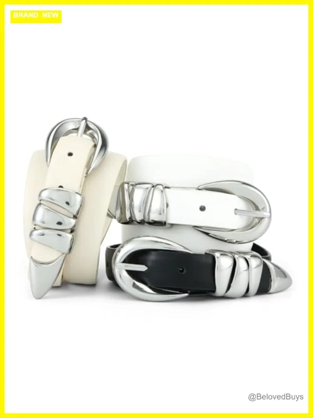 Skinny Faux Leather Belt with Alloy Buckle for Jeans